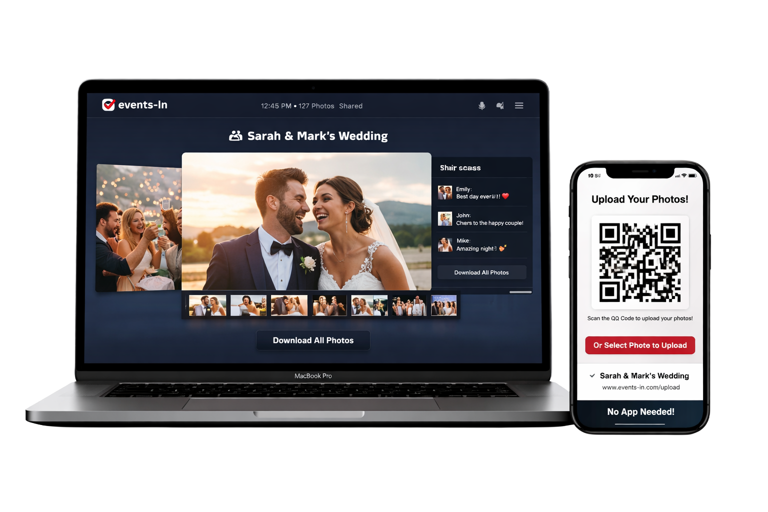 Events In on phone and tablet